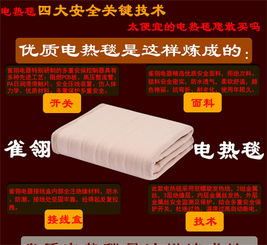 雀翎全線路安全保護(hù)精品型單人電熱毯5001a 冬日安睡的溫暖守護(hù)者